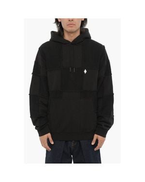 Marcelo Burlon Solid Color Cotton Hoodie - Black