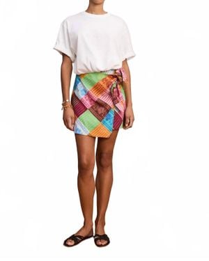 ALÉMAIS Kaleidoscope Sarong Skirt - Red