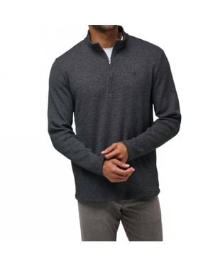 Travis Mathew Last Sunset Quarter Zip Sweater - Gray