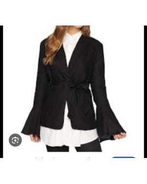 Free People Flared Bell Sleeve Blazer - Black