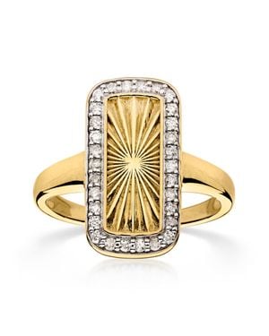 Ross-Simons Diamond Sunburst Ring - Metallic
