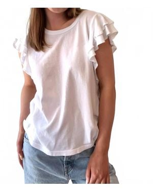 Self Contrast Alondra Tee - White