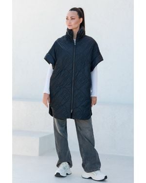 Alaska® Outerwear Bianca Relaxed Fit Embossed Vest - Blue