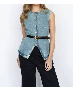 Elan Denim Vest - Blue