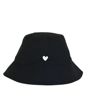 Kerri Rosenthal Bucket Heart Hat - Black