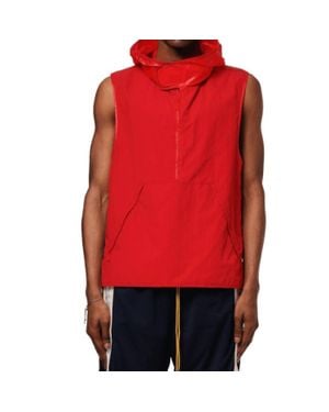 Ferragamo Hooded Windbreaker Vest - Red