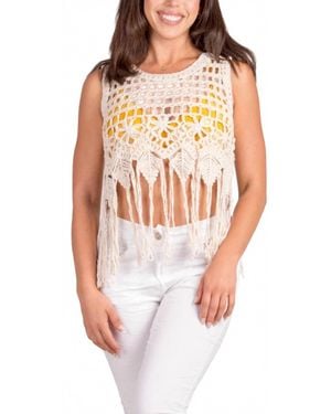 Gigi Moda Nikki Crochet Tank - Orange
