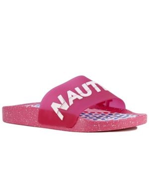 Nautica Logo Slide Sandal - Pink