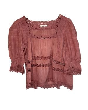 Sea Haven Puff Sleeve Top - Red
