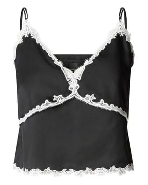 Pinko Lace Trim Tank Top - Black