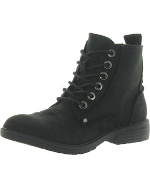 Very G Birdie Pull On Round Toe Combat & Lace-Up Boots - Black