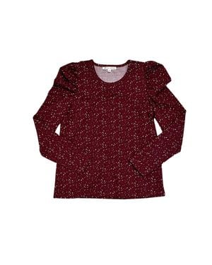J joy Shari Long Sleeve Top - Red