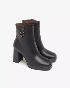 Nero Giardini Chain Platform Ankle Boot Shoe - Black
