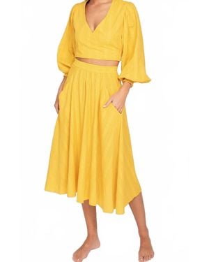 Peixoto Paula Midi Skirt - Yellow