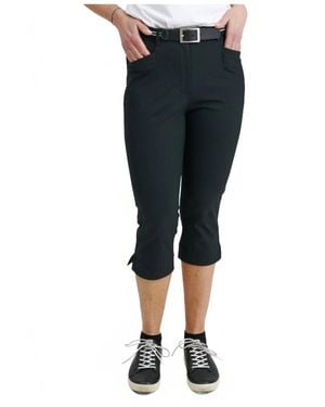 Abacus Sportswear Elite High Waist 4-Ways Stretch Capri Pants - Black