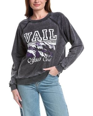 Prince Peter Vail Apres Ski Oversized Burnout Sweatshirt - Gray