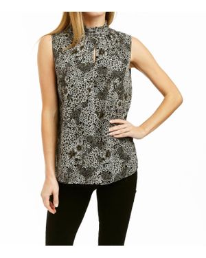 Drew Printed Jackson Sleeveless Top - Black
