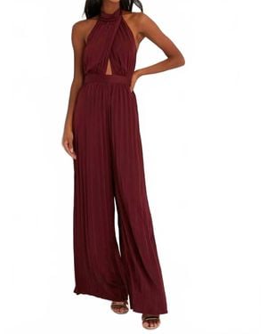 Lulus Confident Impression Jumpsuit - Red