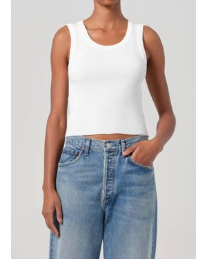 Agolde Shrunken Poppy Tank Top - Blue