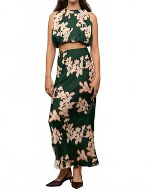 MINKPINK Vilma Maxi Bias Skirt - Green