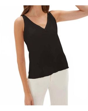 ecru Kidman Reversible Satin Top - Black