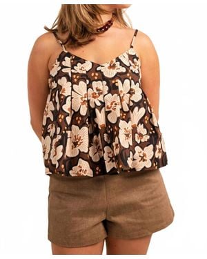 Thml Phoebe Floral Tank Top - Brown