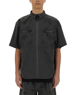 Alpha Industries Laser Cut Short Sleeve Shirt - Black