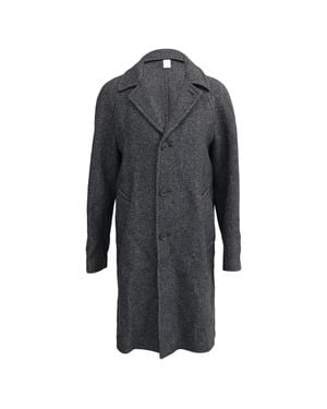 Sandro Sandro Single-Breasted Tweed Coat With Pockets - Black