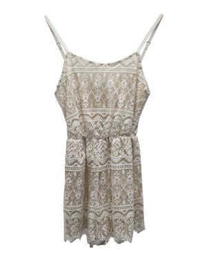 Alice + Olivia Alice & Olivia Lace Sleeveless Romper - Gray