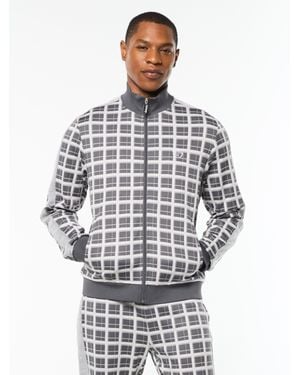 Sergio Tacchini Damarindo Check Track Jacket - Gray