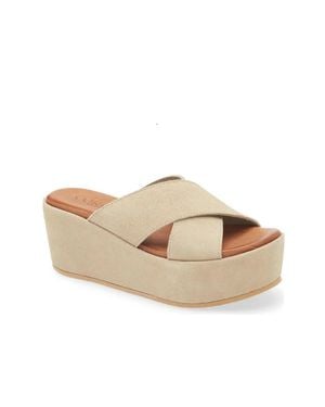 Cordani Bella Platform Wedge Slide Sandal - White