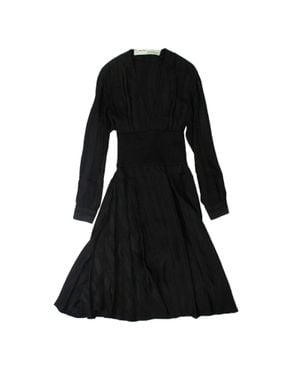 【関税＆送料込み】Off-White Black Viscose Blend Dress Off-White Black Viscose Blend Dress | ShopSimon