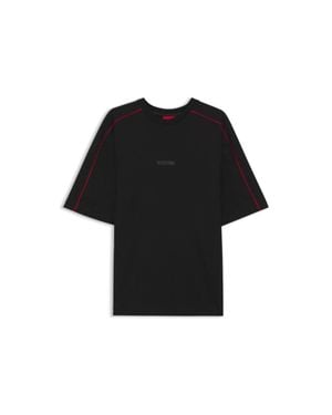 HUGO Contrast-Piping T-Shirt - Black