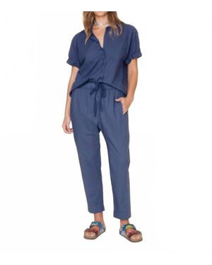 Xirena Draper Pull On Ankle Pants - Blue
