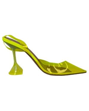 AMINA MUADDI Holli Glass Slingback Pumps - Yellow