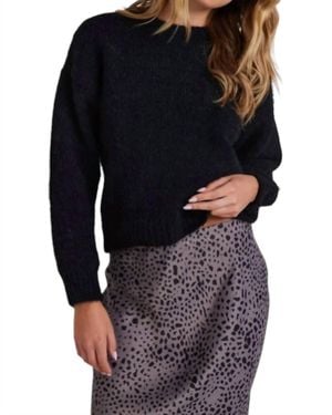 Bella Dahl Cozy Drop Shoulder Sweater - Black