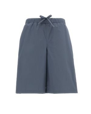 Rier Light Elasticated Waist Cotton Bermuda - Blue