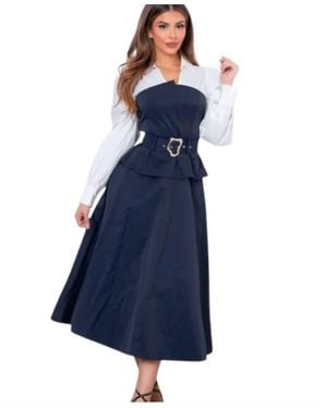 Peach Diana Dress - Blue