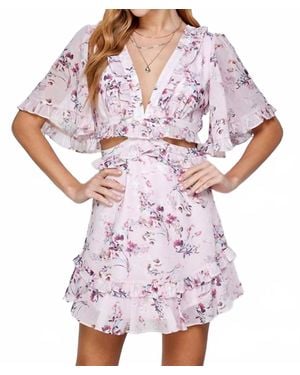 Twenty Ten Floral Ruffle Dress - Purple