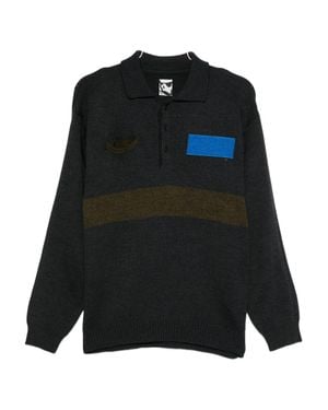 GR10K Mini Button-Up Collared Long Sleeve Coat - Black