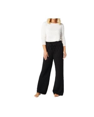 Coco + Carmen Cute Quilt Bottom Pants - Black