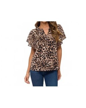 Purseption Animal Print Blouse - Black