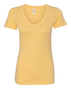 Next Level Ideal V-Neck T-Shirt - Yellow
