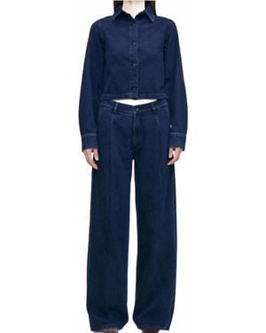 DL1961 Isabel Wide Leg Straight Vintage Jeans - Black
