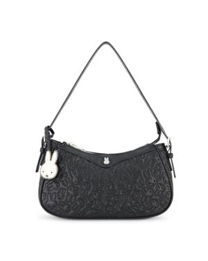 Danielle Nicole Danielle Nicole Miffy Quilted Pu Shoulder Bag With Charm - Black
