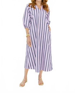 Caryn Lawn Coco Palm Beach Dress - Blue