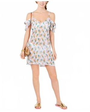Miken Flutter Sleeve Cover Up Dress - White