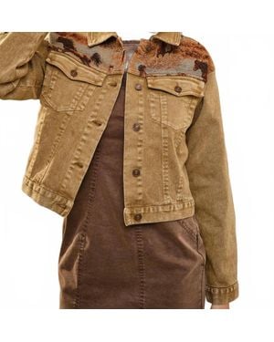 Blue B Vintage Tapestry Jacket - Brown