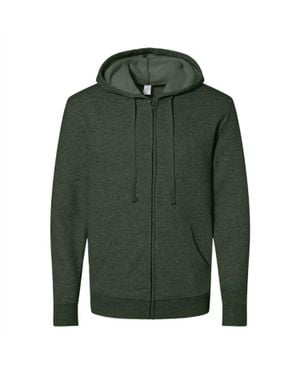 Alternative Apparel Cozy Fleece Zip Hoodie - Green