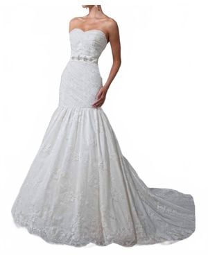 Da Vinci Bridal Strapless Wedding Dress - Gray